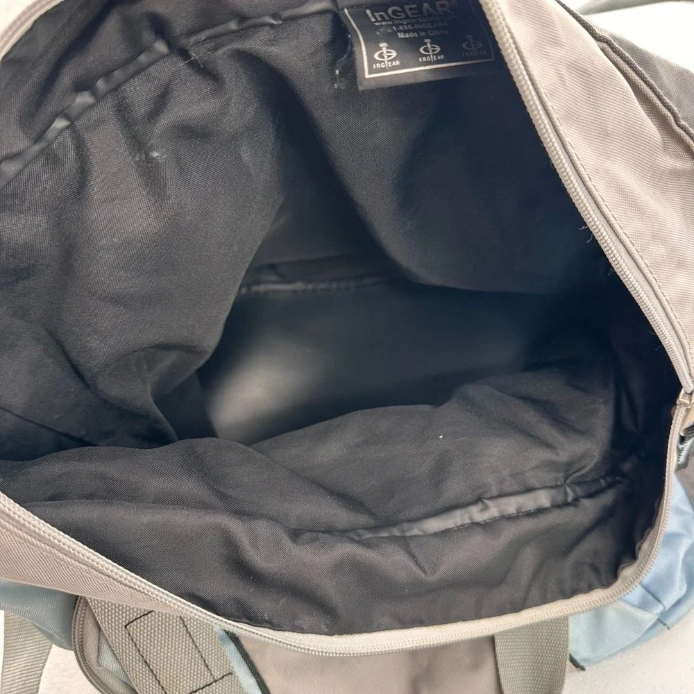 C9 By Champion Gray & Light Blue Gym Tote Bag With Adjustable Strap Duffle Cargo